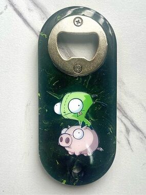 GIR Bottle Opener Invader ZIM Fan Cartoon Bar Accessory Collectible Gift